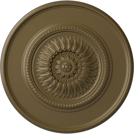 Ekena Millwork Large Floral Ceiling Medallion, Hand-Painted Mississippi Mud, 41 1/8"OD x 2 1/2"P CM41FLMMF